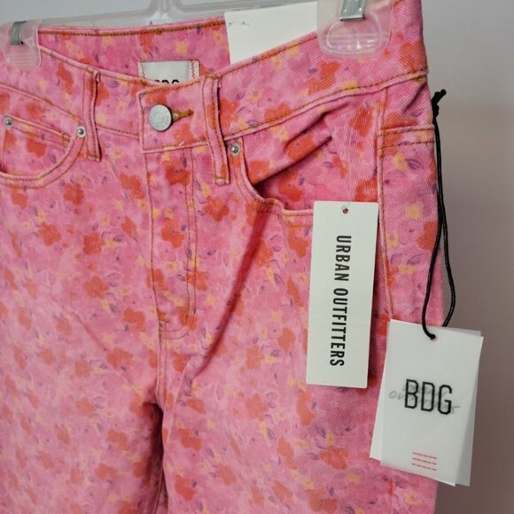 Urban Outfitters BDG High Waist Floral Jeans Size 25 NWT - Picture 2 of 10